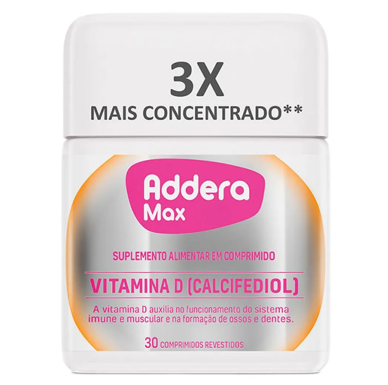 Suplemento Alimentar Vitamina D Addera Max 30 comprimidos
