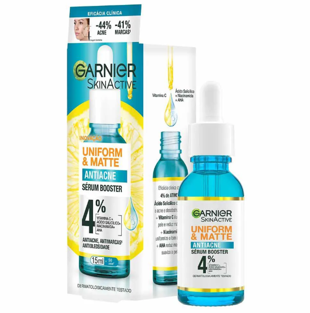 Sérum Facial Garnier Uniform & Matte Antiacne 15ml